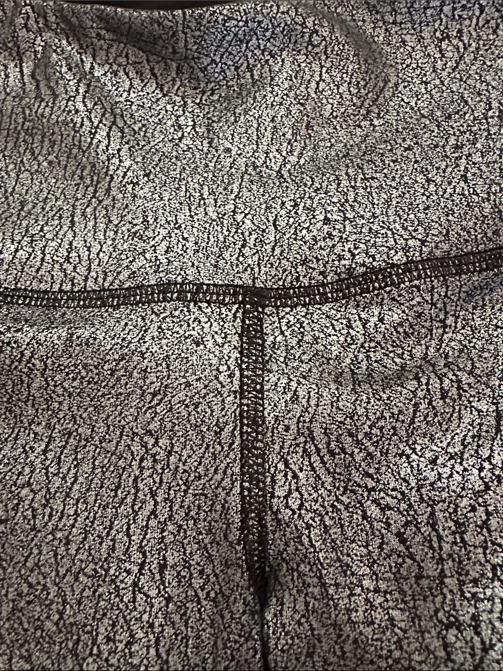 NWOT 90 Degree By Reflex Silver Faux Cracked Leather High Rise Leggings - Picture 2 of 4